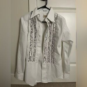 Vintage frilled button up coquette cottagecore y2k lolita